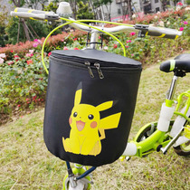 Folding bicycle basket canvas hanging basket waterproof rainproof basket electric scooter in front of trailer children's bicycle basket