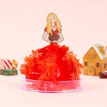 Princess paper tree flowering Christmas tree crystallization magic diy material package childrens kindergarten Christmas decorations