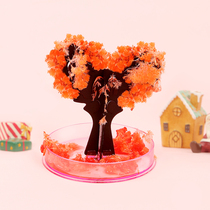 Pink love magic Christmas tree crystallization paper tree flowering Christmas kindergarten children handmade diy small gifts