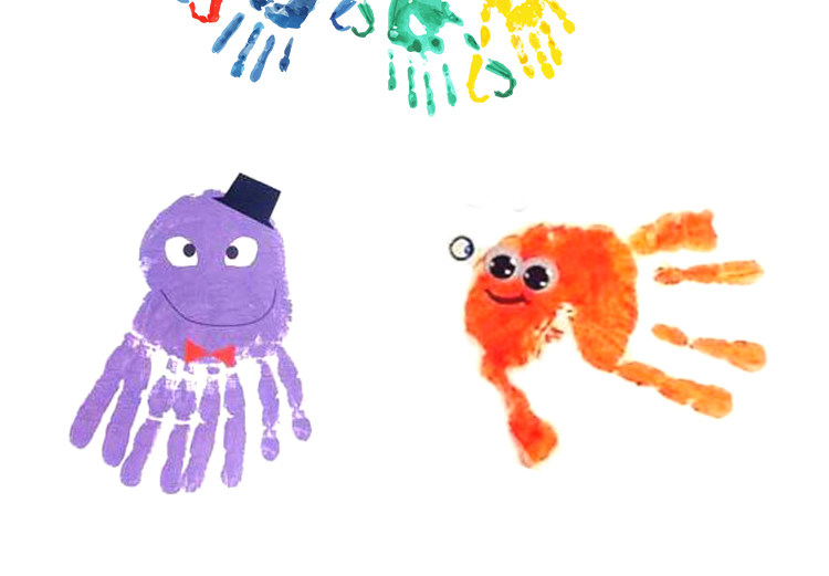 儿童手指手掌画颜料手印盘大号印台印泥盒幼儿宝宝涂鸦拓印画签到