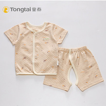 Tong Tai Summer Baby Off Clothes 3-18 Months Men and Women Baby Half Sleeve Shorts Two Piece Set 0352