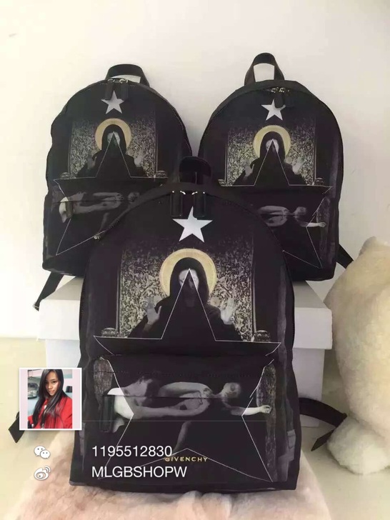 givenchy2015新款纪梵希gvc圣母五角星双肩书包背包gvc满天星背包图片