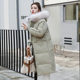 Winter down jacket women over the knee in the long Korean bread loose student fur collar thickened small jacket Winter down jacket women over the knee in the long Korean bread loose student fur collar thickened small jacket