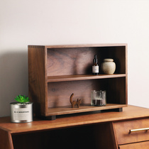 Black Walnuts Wood Tea Set Containing Rack Solid Wood Lockers Show Rack Wooden Table Shelf Medieval Cup Water Glass