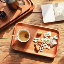 Wood say Japanese style Usandalwood tray rectangular solid wood tea tray Home Coffee tray Breakfast disc table Tray table containing tray