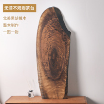 Wood Says Black Hu Peach Wood Irregular Tea Tray Day Style Whole Wood Dry Bubble Table Tea Desk Creative Kung Fu Tea Tea Sea