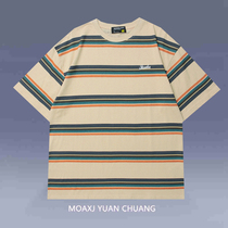 MOAXJ original fashion brand clothing Harajuku style Japanese fun short sleeve T-shirt men and women trades street loose couples