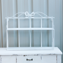 American artisanal iron artisan multilayer containing kitchen shelve containing display European-style kitchen flower pots shelf garden groceries