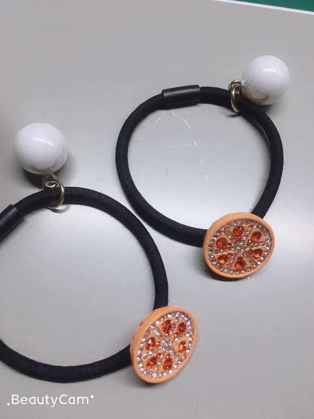 西瓜苹果东大门饰品糖果色可爱樱桃发圈发绳皮筋 韩国新款_便宜推