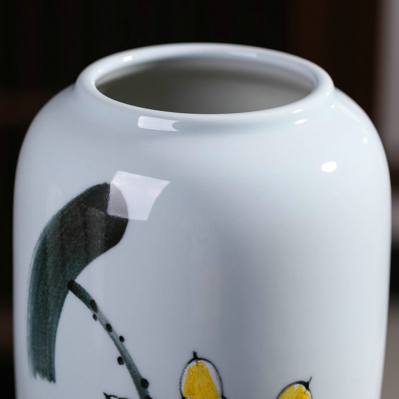 The New Chinese jingdezhen ceramic crafts vase furnishing articles manually coarse pottery creative hand - made vases, household soft outfit