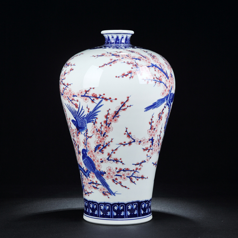 Jingdezhen blue and white youligong vase imitation the qing qianlong beaming mei bottles