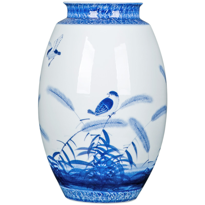 Vase furnishing articles flower arranging ceramic Vase household adornment large sitting room jingdezhen porcelain Vase, table light and decoration