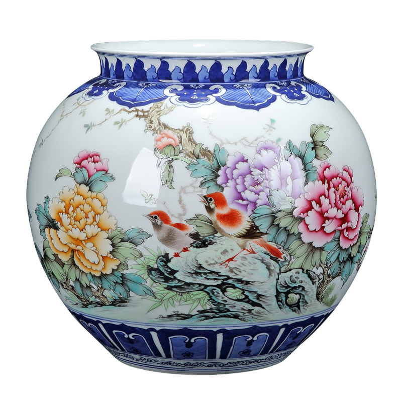 Jingdezhen vase hand - made porcelain dou charactizing a vase