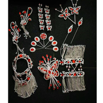 Drama Opera Water Drill Head Face Yu Drama Baotou Peking Opera Top Flower Butterfly Tsing Yi Playful Flowers Denier Colorful Water Drill Head Face