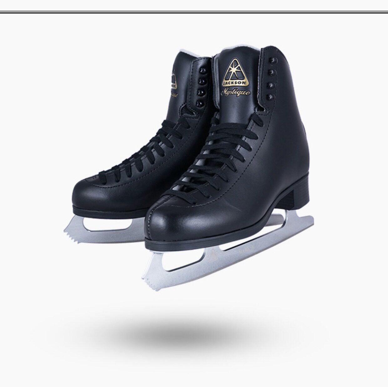 jackson男士冰刀鞋js1592正品花样滑冰鞋儿童黑色大齿真