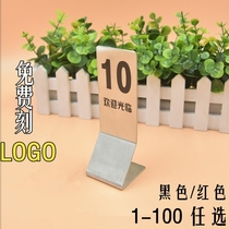 Table number plate Number plate Red number plate Stainless steel table number plate Hotel table number plate Row number plate Menu High table plate