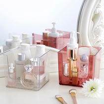 Cosmetic Storage Box Table Top Dresser Mouth Red Skin Care Products Finishing Box Mask Set Items Box Transparent Debris Box