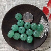 Natural Dongling Jade pumpkin beads green jade beads diy small pieces