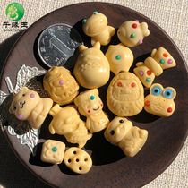 Shaanxi specialty Gold cream Jade small pieces baby pendant piggy bikachu small monster chinchillo Ping buckle small fish frog