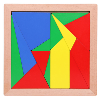 十四巧板七巧板木制拼图益智玩具