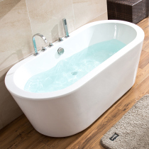 Freestanding removable one-in-one small apartment deepening double-layer acrylic homestay household commercial insulated durable bathtub