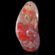 Boutique Changchang Blood Stone frozen ground pendant pendant seal ornaments (Fu in front of you) natural Fidelity