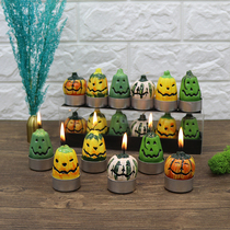Halloween pumpkin candles holiday party supplies Christmas holiday creative candles painted pumpkin small candles gift