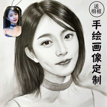 Hand-painted Avatar custom pencil sketch color lead portrait character generation painting couple real-life photo turn hand-painted portrait painting