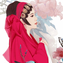 Watercolor antique real-life photos hand-painted character image avatar making novel cover illustration design