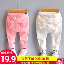 Girls Spring and Autumn wear big pp Haren pants Spring 2 baby leggings baby pants foreign atmosphere 0 a 3 years old 1