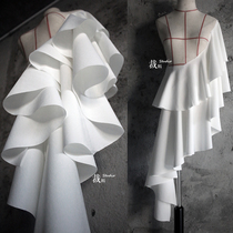 Shirt fabric polyester black and white matte twill thick dress fabric Nordic structuralist designer fabric