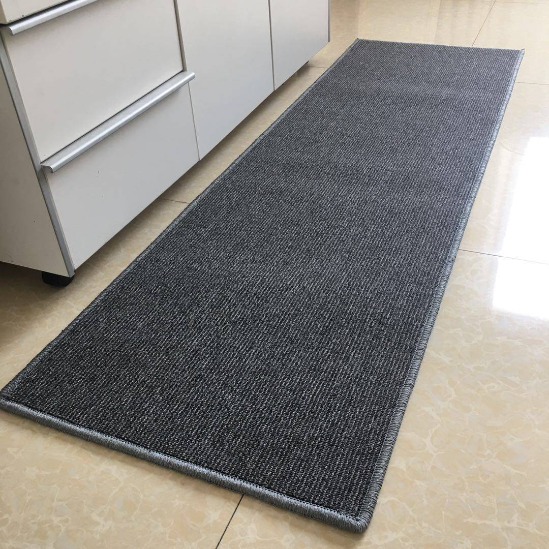 Kitchen specific floor mat, waterproof, oil resistant, anti slip, Chinese style absorbent carpet, bathroom bathroom entrance door mat, floor mat (21433:104346705:size:50*110cm;1627207:3232478:color classification:Dark Gray)