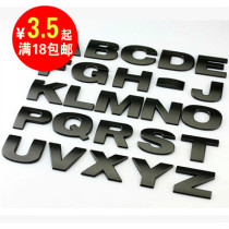 Car 3D Cubic rear English sticker retrofit digital English car Label metal displacement digital letter car sticker