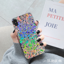 Sparkling laser sequins apple x mobile phone case iphone8plus personality xs max silicone case 6s 7 xr female