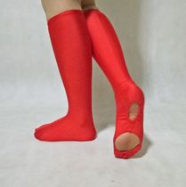 Mongolian clothing boot shoe cover Tibetan performance performance dance boot cover high elastic red gold black patterned shoe cover