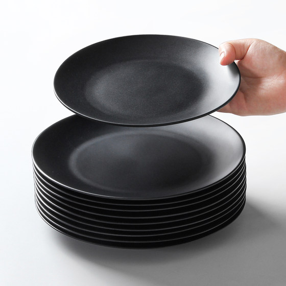 Metamine tableware black plastic plate commercial catering fried rice barbecue special plate dining plate round plate plate plate
Metamine tableware black plastic plate commercial catering fried rice barbecue special plate dining plate round plate plate plate