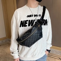 Hong Kong Mens New Tide Cards Small Square Bag Fashion Chest Bag Single Shoulder Bag Street Small Satchel Satchel Satchel Bag Man Bag