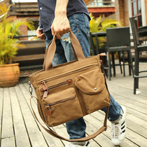 Hong Kong mens new mobile briefcase crosswalk casual sails cloth bag single shoulder slanted satchel travel computer bag
