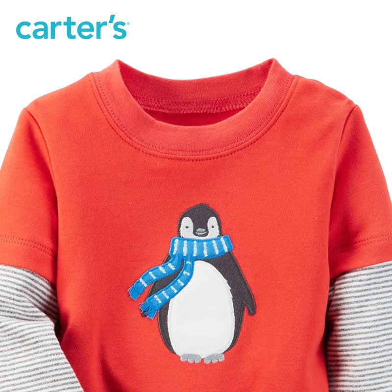 Carter's2件套装男婴长袖连体衣秋冬新款哈衣长裤宝宝童装121G843产品展示图5
