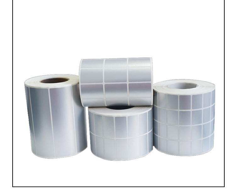 哑银标签纸亚银不干胶定做条码打印贴纸标签定做空白pet印刷定制