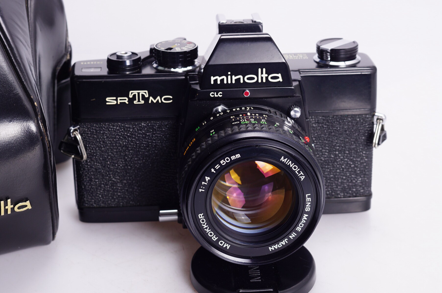 美能达minolta srt mc 黑漆 md 50/1.4 机械胶片单反相机98新收藏