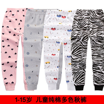 Childrens autumn pants cotton single child baby pajama pants cotton trousers boys and girls