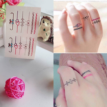 Tattoo sticker waterproof durable female couple cute hipster finger ankle collarbone fake tattoo simulation ring sticker