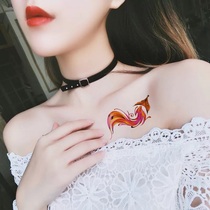 Tattoo stickers waterproof women lasting unwashable Red Fox pattern sexy scar ins Wind permanent 1 year sticker