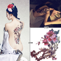 Plate womens workshop photo lasting sexy peony flower tattoo decal painting paper photo studio costume art photo use