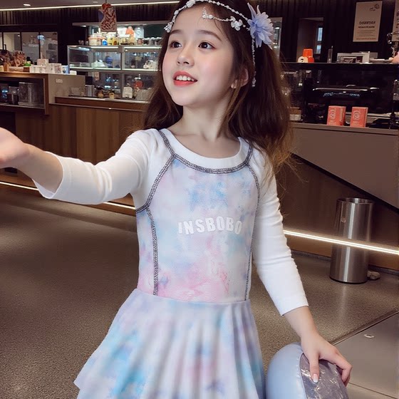 Children's swimsuits girls 2025 new style girls beach vacation sun protection long-sleeved swimsuit quick-drying dress swimsuit Children's swimsuits girls 2025 new style girls beach vacation sun protection long-sleeved swimsuit quick-drying dress swimsuit