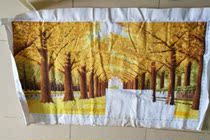 Cross stitch line embroidery new living room full of gold full of Chinese landscape landscape painting 1 meter 3 finished product