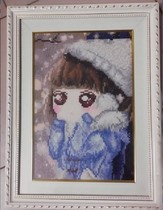 Cute cartoon girl new cross stitch embroidery living room bedroom small simple childrens room handmade finished