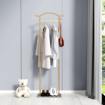 Simple creative coat rack Living room hanger household hanging clothes Chinese metal floor-to-ceiling bedroom marble hanging clothes rack iron
