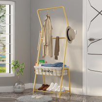 Simple household coat rack Nordic hanger floor-to-ceiling Wrought iron storage hanger good-looking bedroom clothes rack